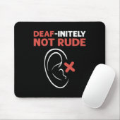 Nicht rude. Asl Hand Sign Language Deaf Prix Mousepad (Mit Mouse)