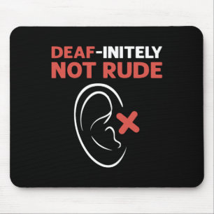 Nicht rude. Asl Hand Sign Language Deaf Prix Mousepad