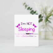 Nicht schlafen postkarte (Stehend Vorderseite)