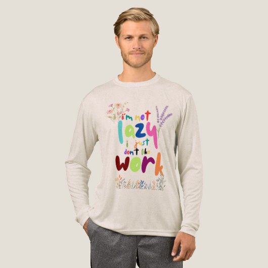 Nicht schlecht, nur nicht gerne arbeiten - Spaß Bl Tri-Blend Shirt (Volle Vorderseite)