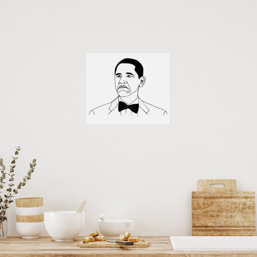 Nicht schlechter Barack Obama Rage Gesicht Meme Poster (Küche)