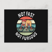 Nicht schnell Nicht furchtbar faules Schläfenrad Postkarte (Vorderseite)