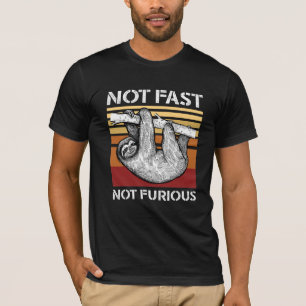 Nicht schnell, nicht wütend - Faultier Vintage Ret T-Shirt