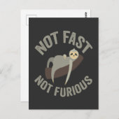 Nicht schnell, nicht wütend Funny Slogan Tier Postkarte (Vorne/Hinten)