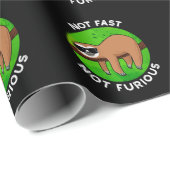 Nicht schnell, nicht wütend lustige Film Sloth Pun Geschenkpapier (Rolleneckpunkt)