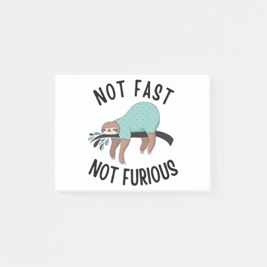 Nicht schnell, nicht wütend post-it klebezettel (Vorderseite)