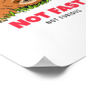 Nicht schnell, nicht wütend poster (Ecke)