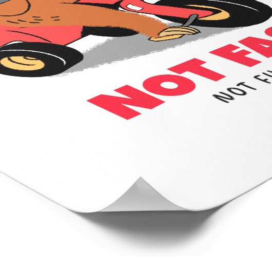 Nicht schnell, nicht wütend poster (Ecke)