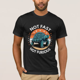 Nicht schnell, nicht wütend Retro-Schildkröte T-Shirt