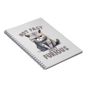 Nicht schnell, nur wütend - Spaß der Grauen Katze Notizblock (Rechte Seite)