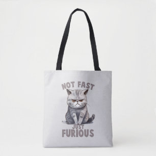 Nicht schnell, nur wütend - Spaß der Grauen Katze Tasche