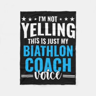 Nicht schreien Biathlon Coach Stimme Funny Biathlo Fleecedecke