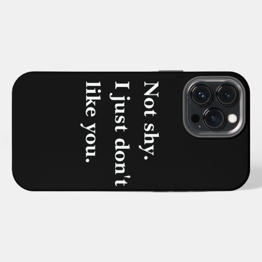 Nicht schüchtern. Ich mag euch lustige Sprüche ein iPhone Hülle (Rückseite (Horizontal))