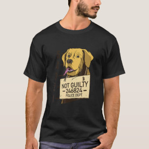 Nicht schuldig Hund Mugshot Gefängnis T-Shirt