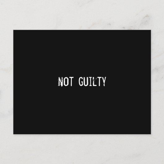 nicht schuldig postkarte (Vorderseite)