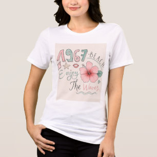 Nicht schwarz, netter Versuch Lustiges Blumen-T-Sh Tri-Blend Shirt