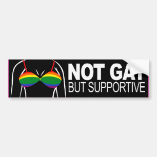 NICHT SCHWUL, ABER SOLIDARISCH BRA -.png Autoaufkleber