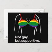 Nicht schwul, aber unterstützend bra.png postkarte (Vorne/Hinten)