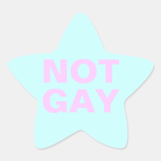 nicht schwul Stern-Aufkleber (Vorderseite)