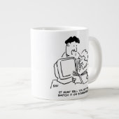 Nicht sehr Computersicherheit Jumbo-Tasse (Vorderseite Rechts)