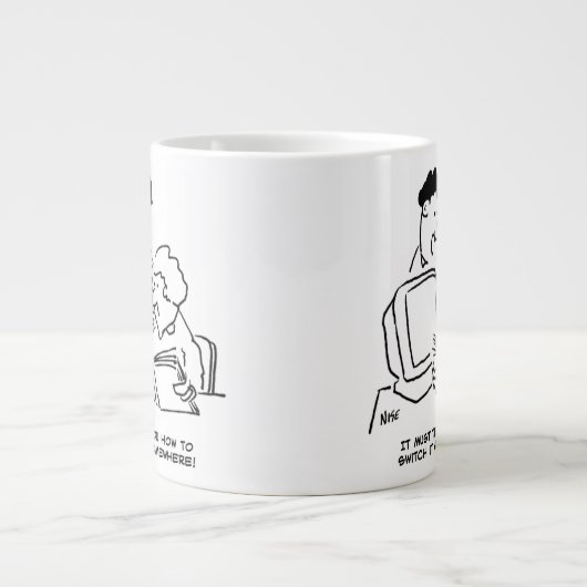 Nicht sehr Computersicherheit Jumbo-Tasse (Vorderseite)