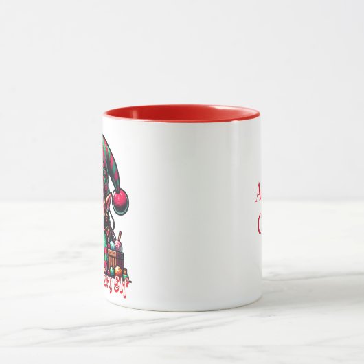 Nicht sehr froh Weihnachtself | Funny Personalisie Tasse (Zentrum)