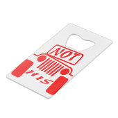 Nicht seine 4x4 #USAPatriotGraphics © Geldbeutel Flaschenöffner (Rückseite Schrägansicht)