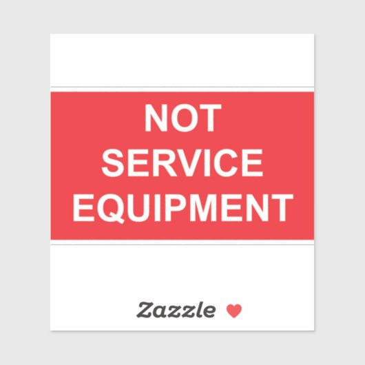 Nicht-Service-Equipment-Etikett Aufkleber (Blatt)