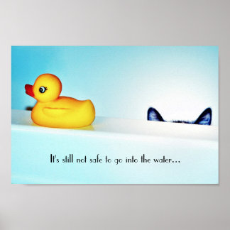 Nicht sicher, in das Wasserposter zu gehen Poster