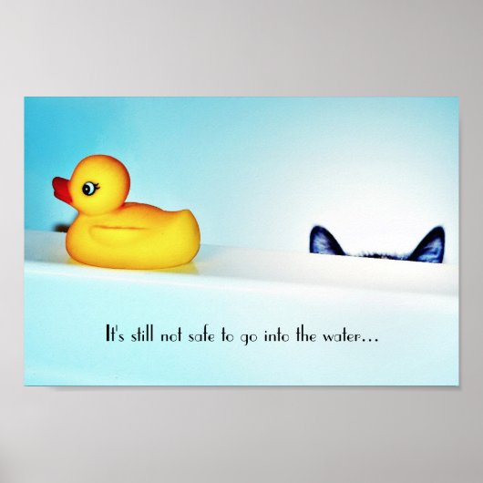 Nicht sicher, in das Wasserposter zu gehen Poster (Vorne)