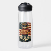 Nicht Sieg Tag kühne Katze - Veteranen Tagesdesign Trinkflasche (Vorne)