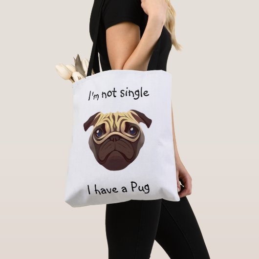 Nicht Single Ich habe einen Mops Tasche (Von Nahem)