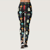 Nicht so Beängstigende Monster Halloween Leggings (Rückseite)