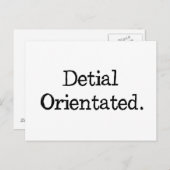 Nicht so detailorientiert postkarte (Vorne/Hinten)