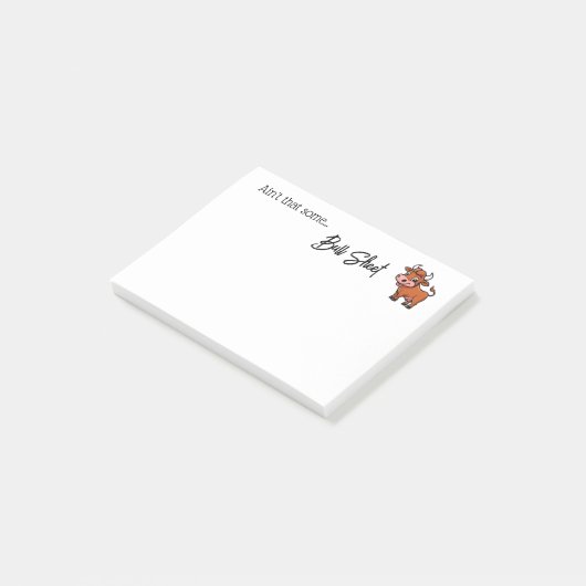 Nicht so ein paar Bull-Notizzettel Post-it Klebezettel (angewinkelt)