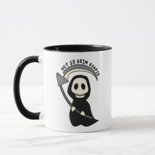 Nicht so grimmiger Sensenmann - heller, grimmiger Tasse