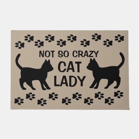 NICHT SO SCHÖNE KATZE-LADY-TÜR FUßMATTE (Vorderseite)