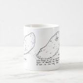 Nicht so-Süßkartoffeln-Cartoon-Tasse. Kaffeetasse (Mittel)