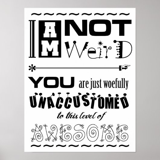 Nicht sonderbares Poster (Vorne)