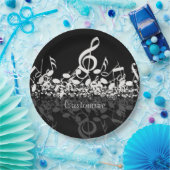 Nicht', sondern zitternde Musiknoten Pappteller (Party)