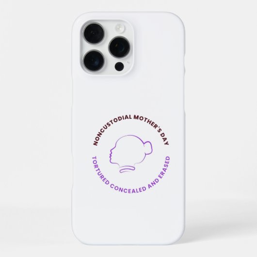 Nicht sorgeberechtigte Mutter Phone Case mit Logo iPhone Hülle (Rückseite)
