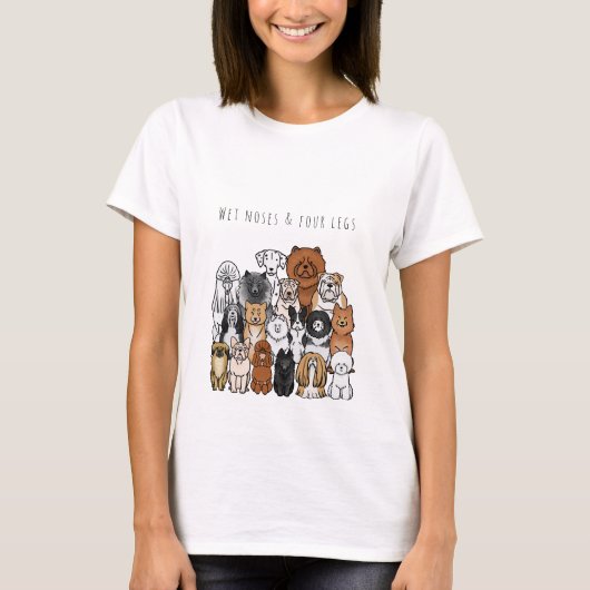 Nicht-Sportliche Gruppen-Hunde T-Shirt (Vorderseite)