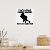 Nicht stark genug, um Rugby zu spielen Poster (Küche)