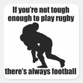 Nicht stark genug, um Rugby zu spielen Quadratischer Aufkleber