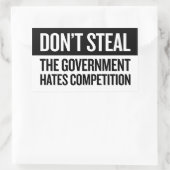 Nicht stehlen - Klein Rechteckiger Aufkleber (Tasche)