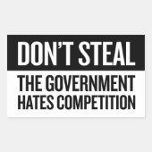 Nicht stehlen - Klein Rechteckiger Aufkleber (Vorderseite)