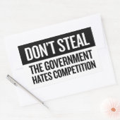 Nicht stehlen - Klein Rechteckiger Aufkleber (Umschlag)