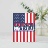 Nicht stehlen postkarte (Stehend Vorderseite)