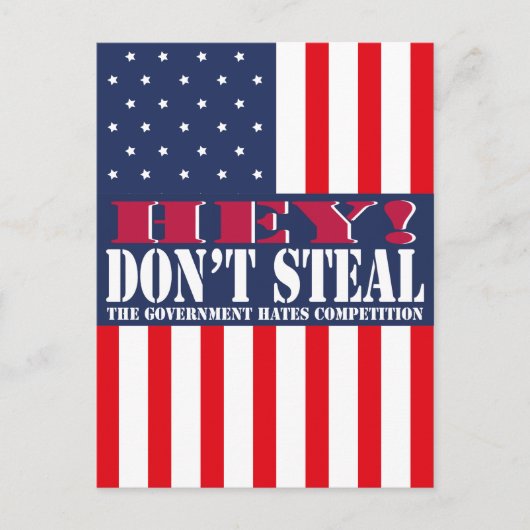 Nicht stehlen postkarte (Vorderseite)