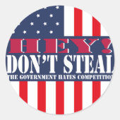 Nicht stehlen runder aufkleber (Vorderseite)